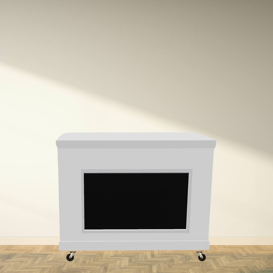 White Cart With TV Display