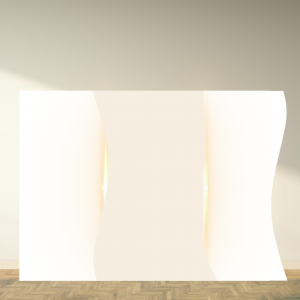 Trio Fanned Sailboard Set with LED Backlights – A Stunning Illuminated Backdrop