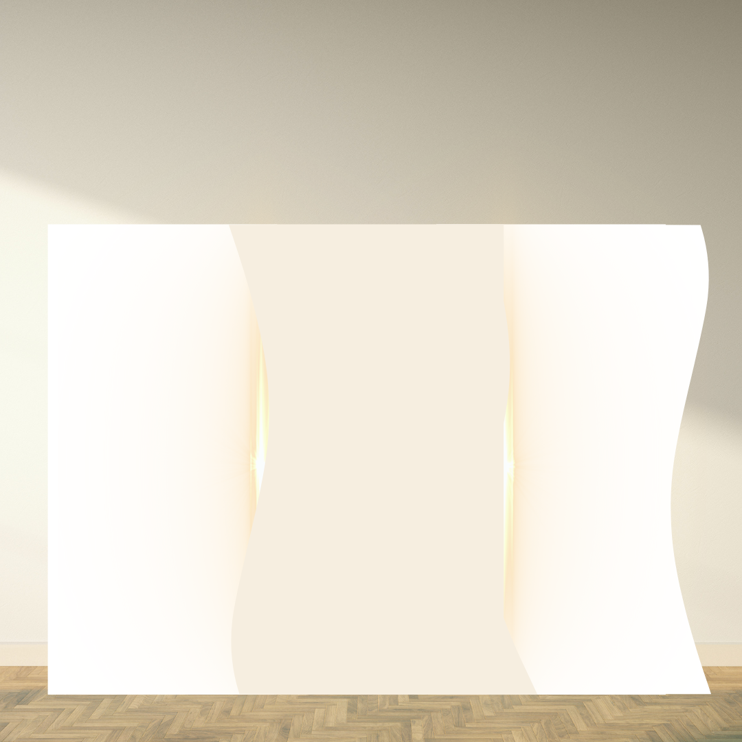 Trio Fanned Sailboard Set with LED Backlights – A Stunning Illuminated Backdrop