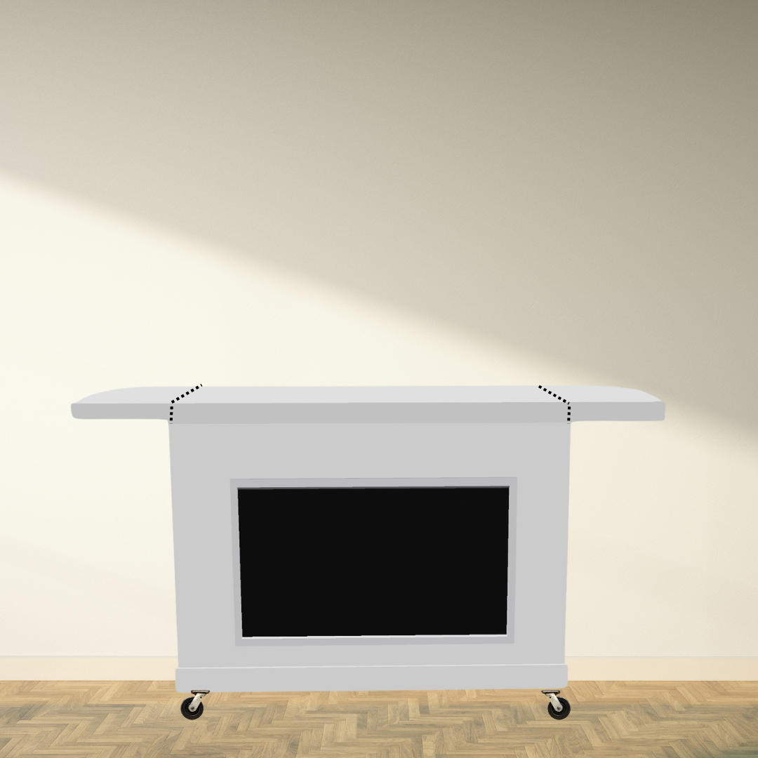 White Cart With TV Display - Image 6