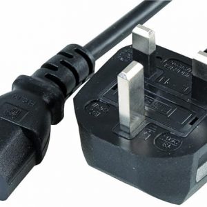 2m UK Mains Plug to IEC C13 Socket Lead (10A, Black)