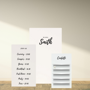 Three Piece Essential Wedding Sailboard Set