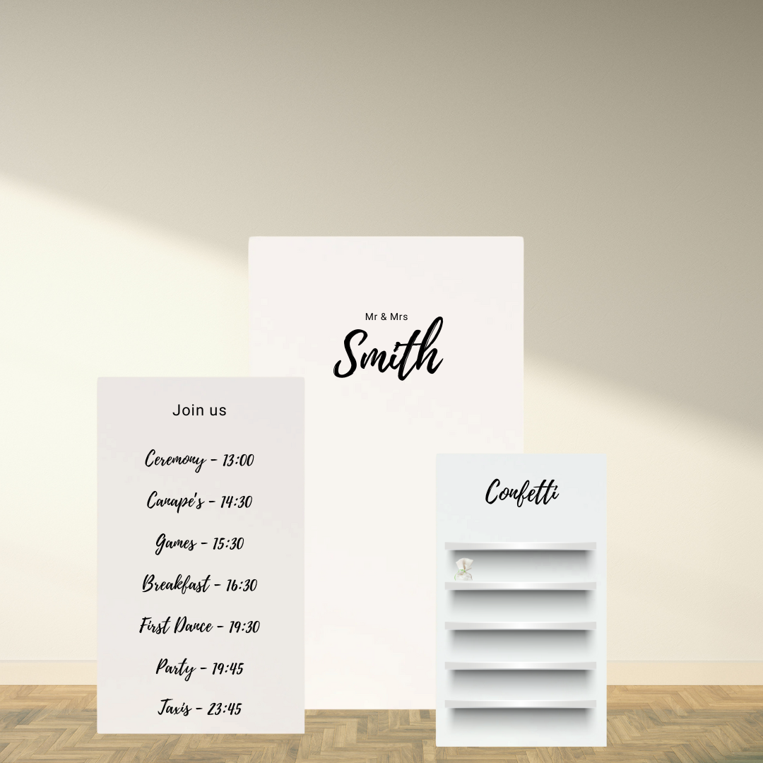 Three Piece Essential Wedding Sailboard Set