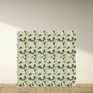 Ivory Rose and Peonies Flower Wall