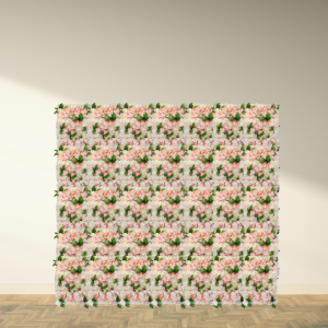 Soft Pink Rose and Peonies Flower Wall